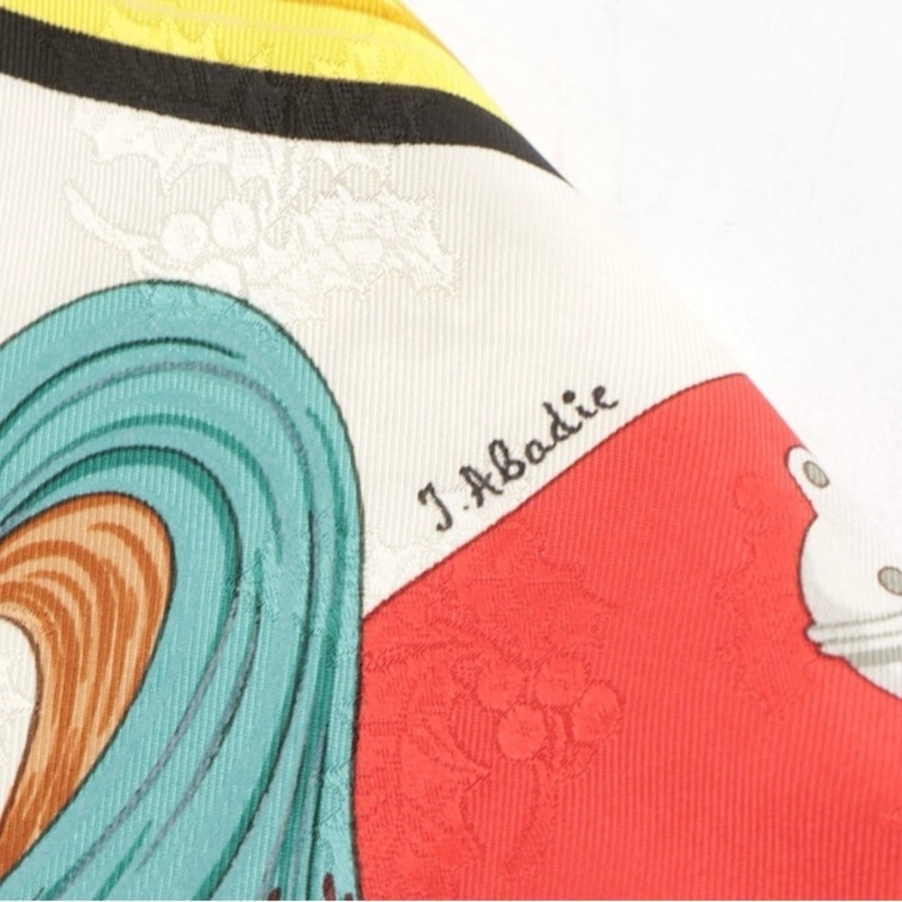 Hermes Plumes et Grelots J. Abadie Vintage Silk Carre 90 Scarf with Box - Picture 3 of 8